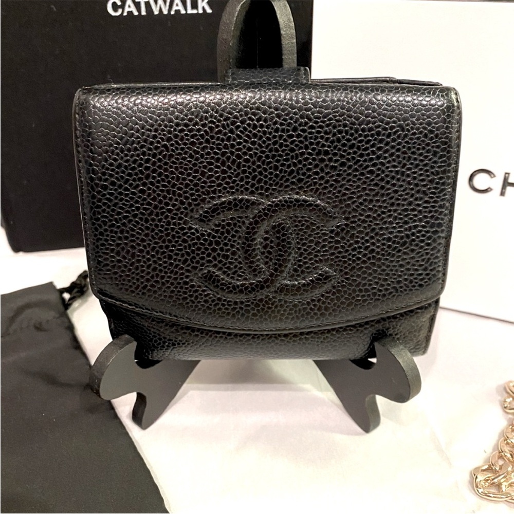 Chanel Caviar CC Timeless Compact Wallet